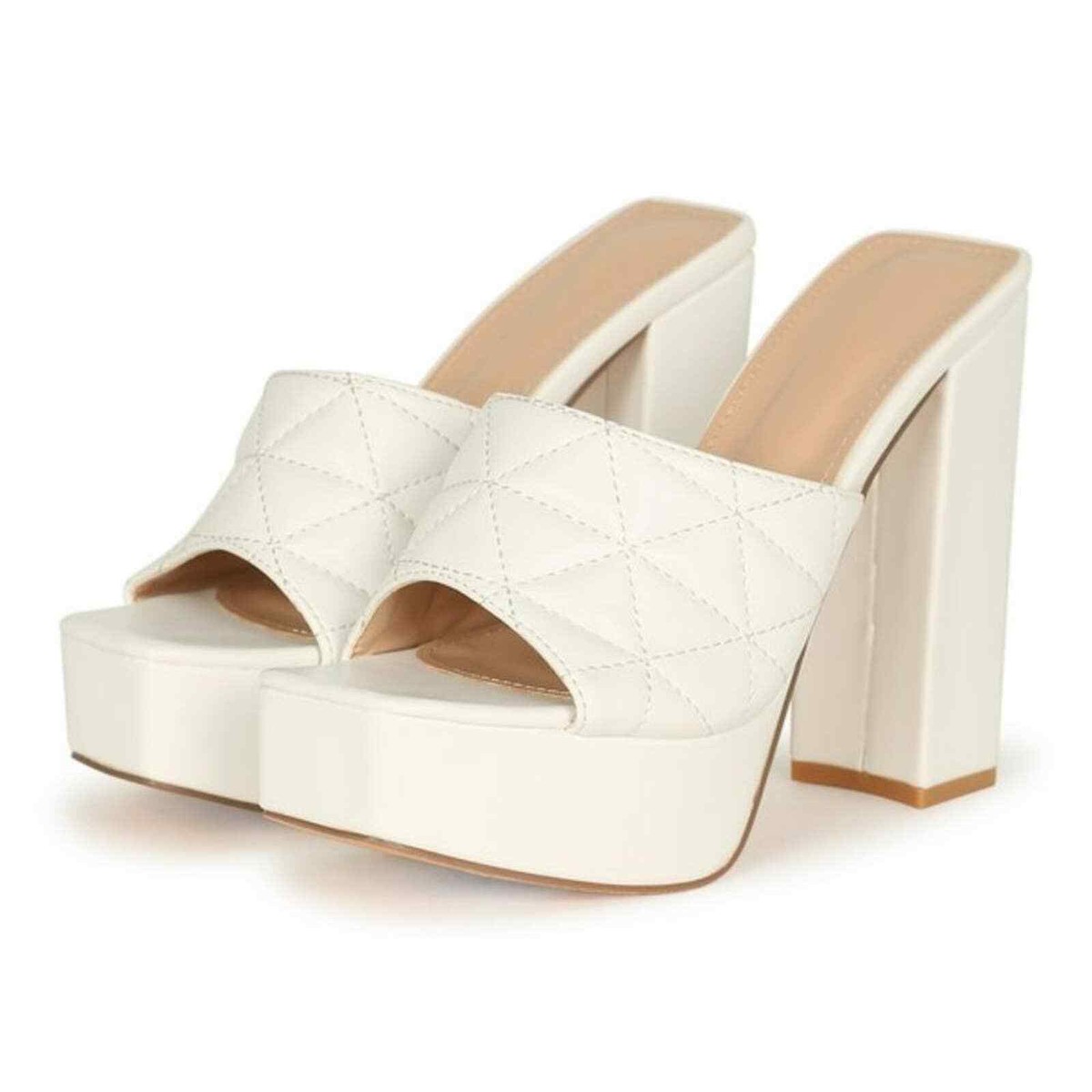 White Heeled Sandals