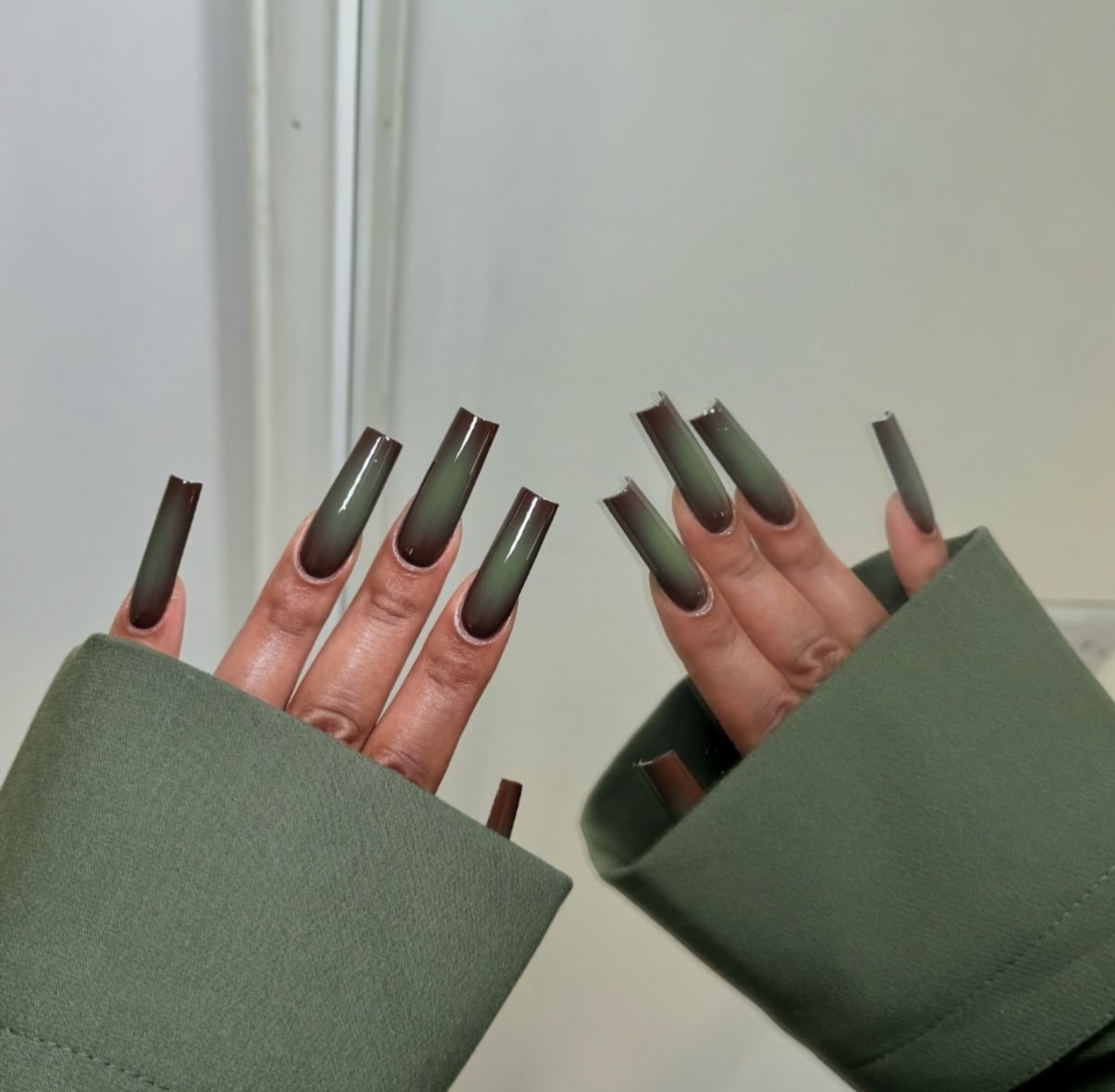 Fall green nail designs