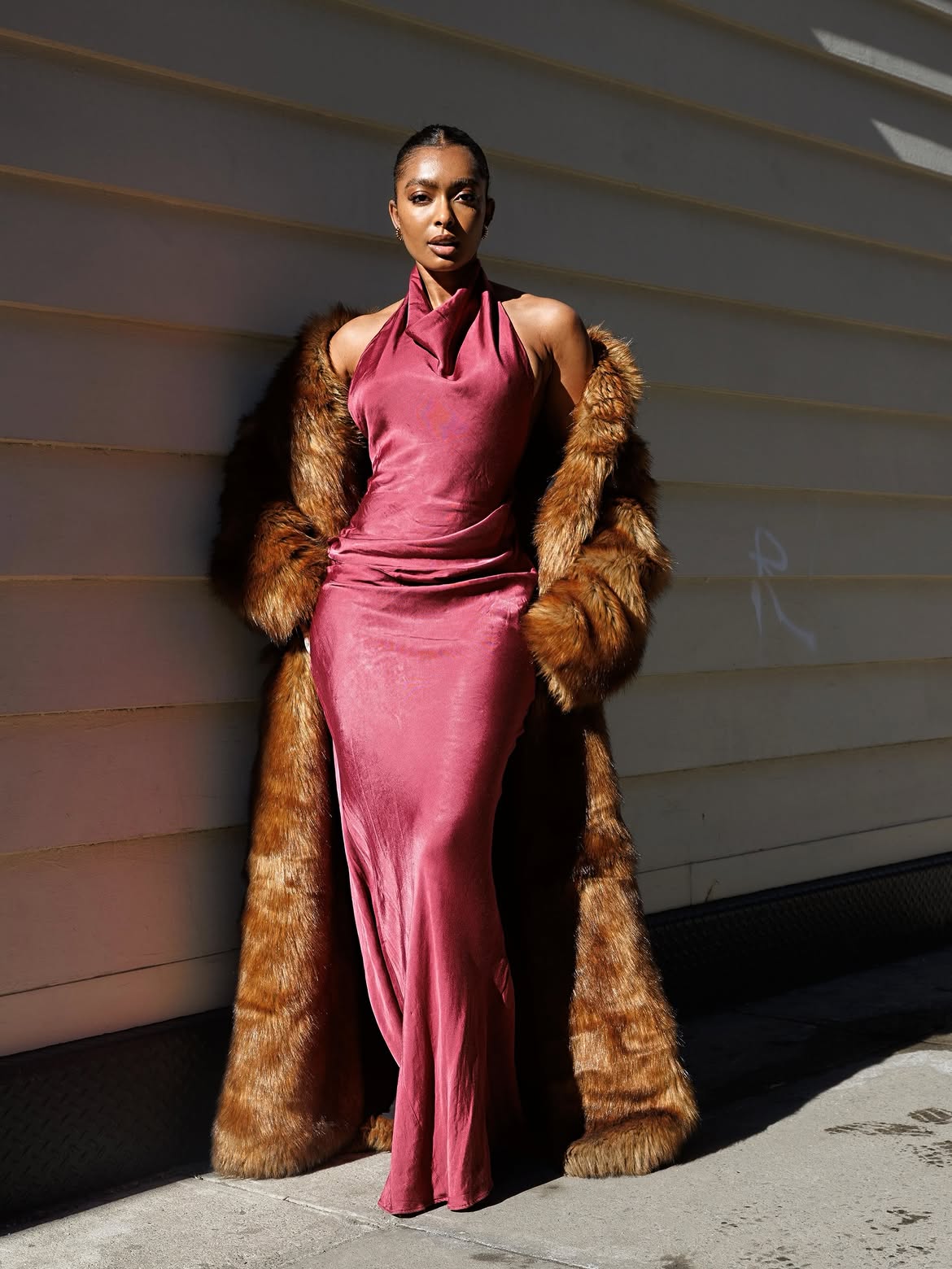 woman wearing fall season occasion wear