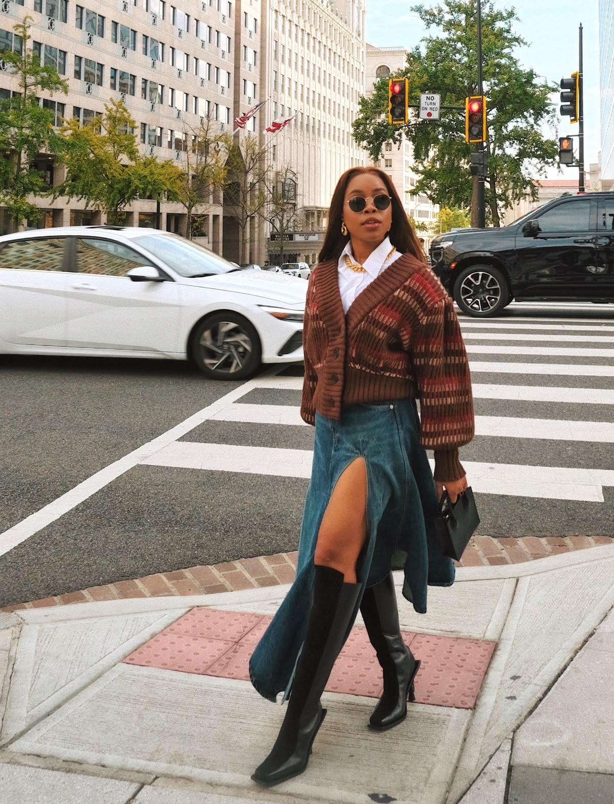 oversized sweater fall styling