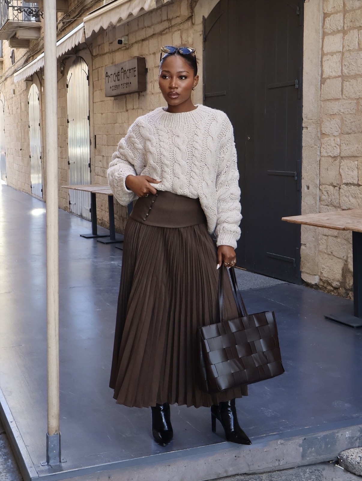 oversized sweater fall styling