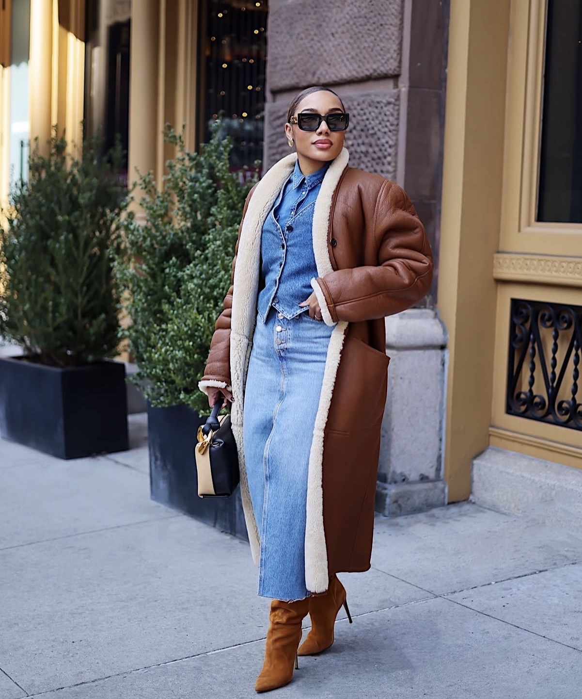 fall midi skirt outfits
