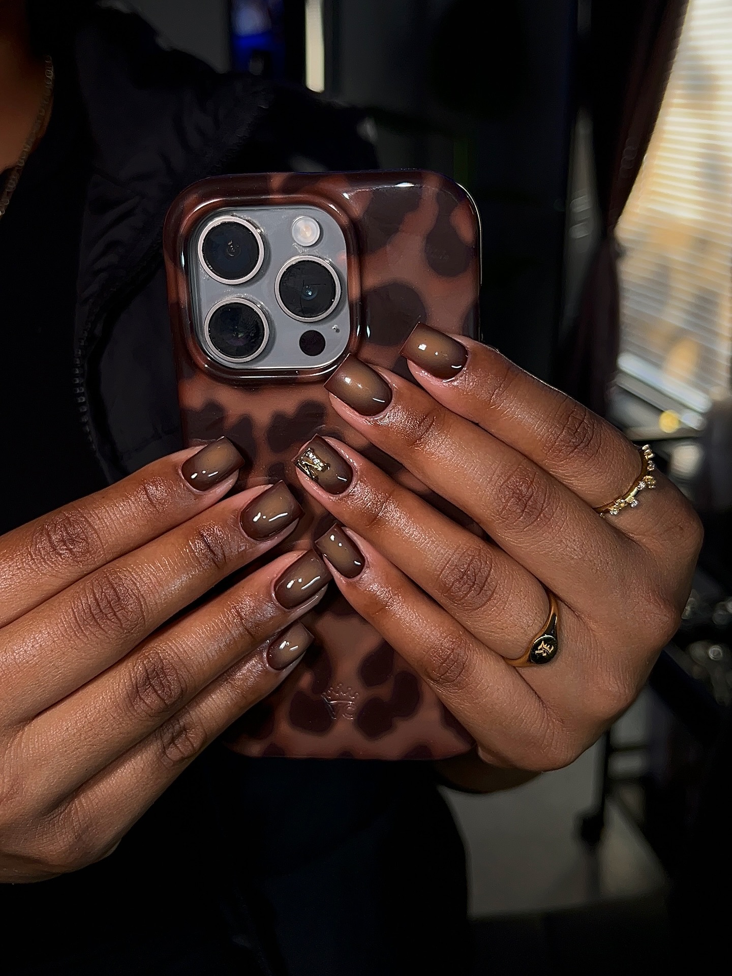 chocolate brown nail designs
