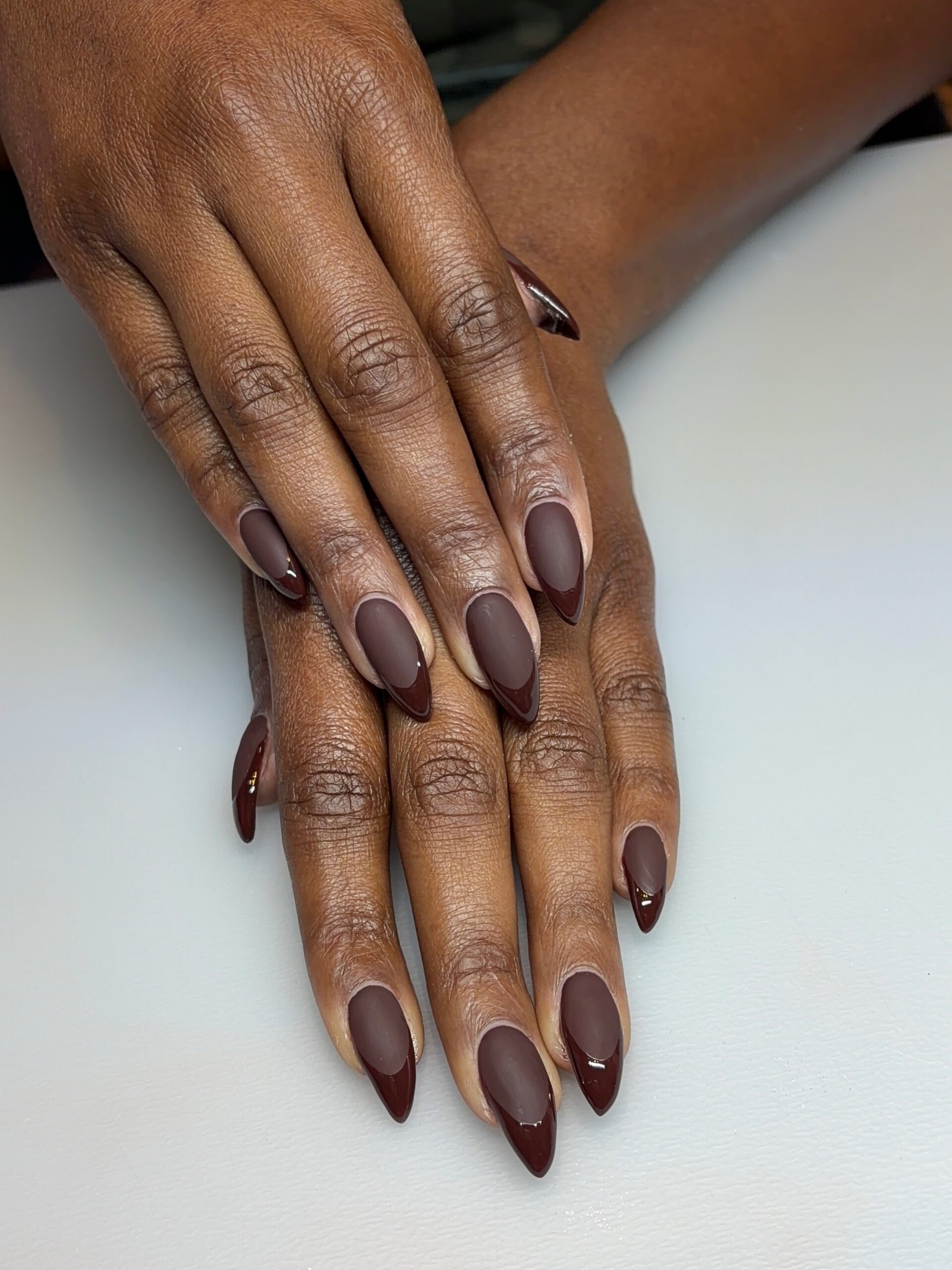 chocolate brown nail designs